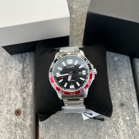 Citizen pepsi dial Men's Eco-Drive Stainless Steel Bracelet Watch - Picture 2 of 10